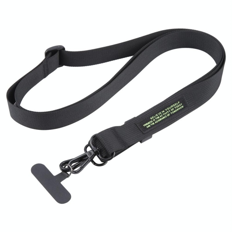 A1 Nylon Webbing Anti-lost Mobile Phone Long LanyardBlack